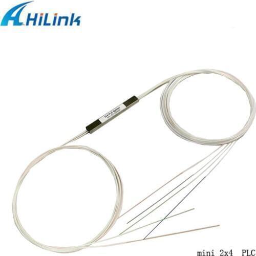 10 pcs mini micro tube fiber optical 2x4 PLC splitter Without connector