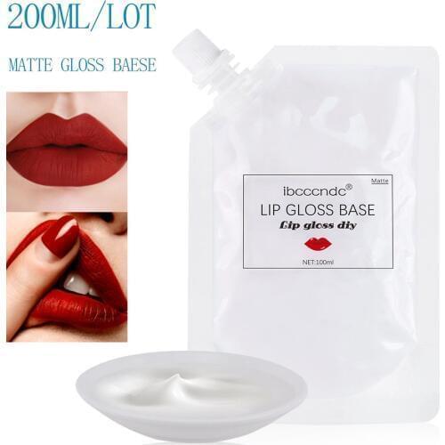 200ML Matte Lip Gloss Base Non-Stick DIY Lipstick Material Gel for DIY Lipgloss Base Bulk Wholesale Handmade Makeups Comestics