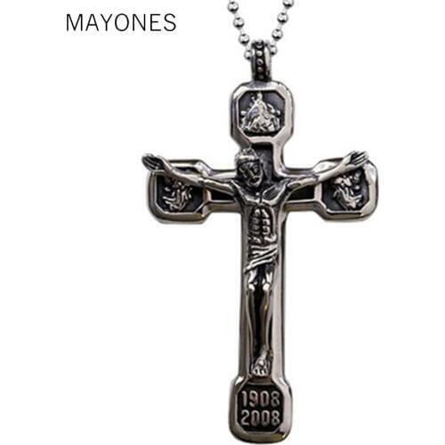 2019 Limited New Slide Restoring Ancient Ways Is Technology Jesus Male Money Cross Pendant Thai Sautoir Wholesale Undertakes