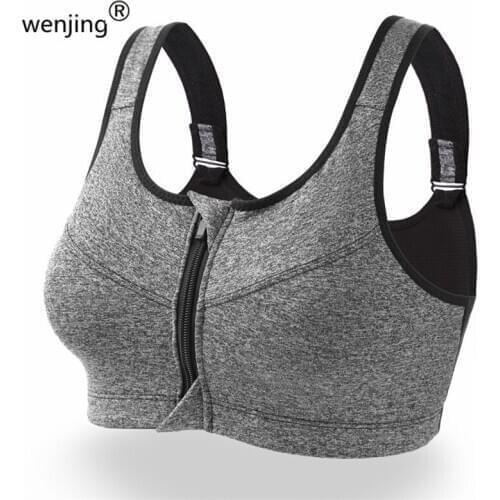 2020 WJ1110 Plus sizeProfessional High-strength Women Level 4 Shockproof Zipper Front Push Up Bras