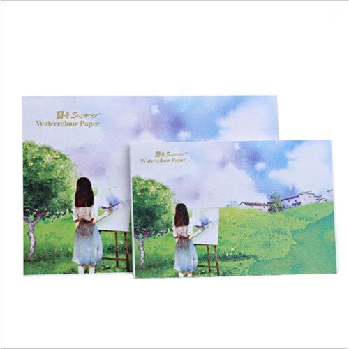 A5 Professional Watercolor Paper 10Sheets Color Lead Paper Hand-Painted Water Color Painting Book Office School Art Supplies