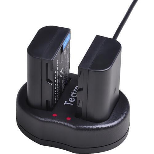 Tectra 2pc DMW-BLF19E DMW BLF19 BLF19 DMW-BLF19 blf19e Camera Battery+USB Dual Charger for Panasonic Lumix GH3 GH4 GH5