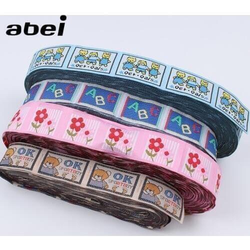 50PCS Mix Styles Cartoon Woven Labels Handmade Craft Label Tag Embroidery Tags for Kids Baby Garment Diy Bags Sewing Accessories