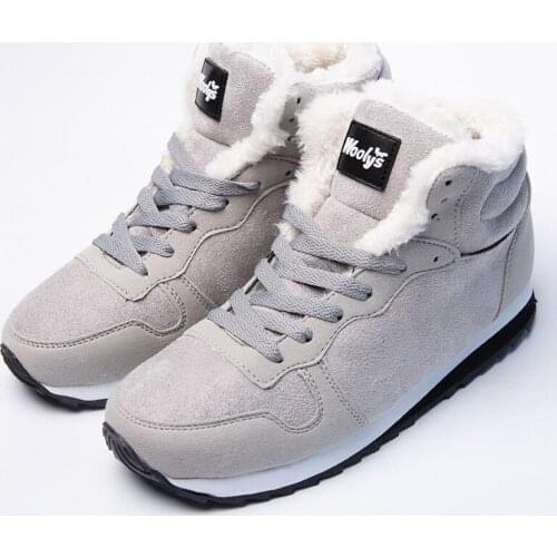 Winter Boots Men Ankle Boots Warm White Plush Snow Boots Mans Winter Shoes Casual Sneakers Male Footwear Men Boots Size 36-48