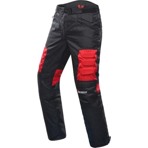 DUHAN Motorcycle Pants Mens Water Resistant Sports Pants Knee Protectors Guard Racing Pants Oxford Cloth Riding Racing Trousers