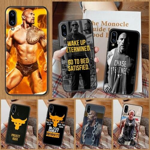 The Rock Dwayne Johnson Phone Case For Huawei Honor 6A 7A 7C 8A 8X 8 9 9X 10 10i 20 Lite Pro black fashion cell cover silicone