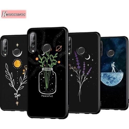 Moon Stars Planet Anti-Fall Phone Case for Huawei P30 P20 P40 Lite E Pro P Smart Z Plus 2019 P10 P9 Lite Back Cover