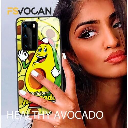 Healthy Avocado Case For Huawei P30 P40 Lite E Pro Delicious Fresh Fruit Phone Cover Cute Cartoon Silicone Hard Back Fundas