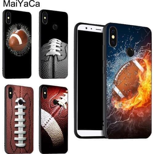 American Football Rugby Ball For POCO X3 F2 Case For Redmi Note 9 Pro 8 7 8T 9S 9A 9C For Mi Note 10 Lite 9T A3 Coque