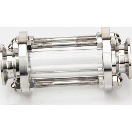 1.5" Tri Clamp Clover Sight Glass Diopter Sanitay SUS 304 Stainless Steel Flow Fit 38mm Pipe OD Fitting Homebrew Beer