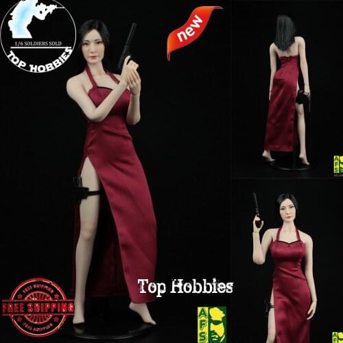 Action figure Anime Collectible Model toys for gift Classic Red Cheongsam 1/6 Scale A003R Female Figure Clothing Set Skirt Dress