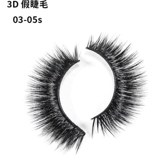 1 Pairs Real Mink Fake eyelashes 3D Cross False Eyelashes Messy Mink Lashes Soft Eyelash Extension Makeup tool Top sale 03-05s
