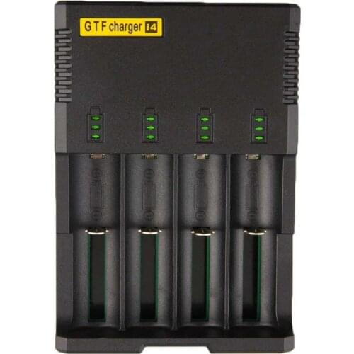 Intelligent Multifunctional GTF Battery loader 26650 22650 18650 18490 18350 Rechargeable Battery charger i4 gout transport