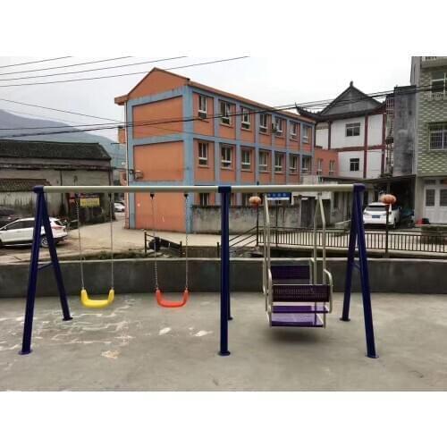 Outdoor baby swing chair playground childrens plastic slide garden toys seat kids monkey bars set children child swing nest Q47
