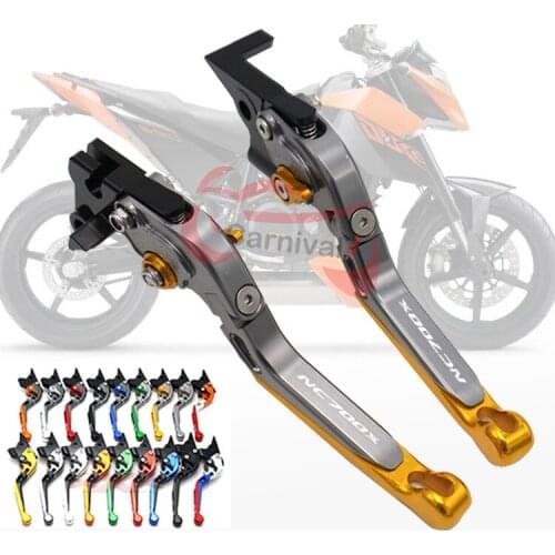 Laser logo (F-18 / H-626) CNC folding extendable Motorcycle brake clutch levers forHonda NC700 X NC700X 2012,2013,2014