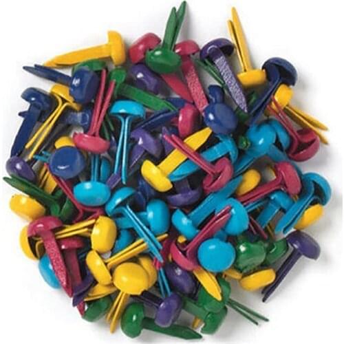 HOT SALES!!! 100Pcs Mixed Color Scrapbooking Card Making Craft DIY Round Mini Iron Brads