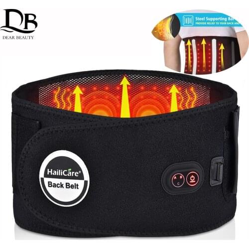 Far Infrared Heated Therapy Waist Massage Low Back Belt Herniated Disc Scoliosis Pain Relief Spine Lumbar Brace Support Massager