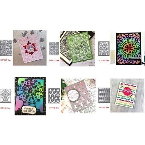 Irregular Pattern Fancy Heart-Shaped Rectangular Metal Cutting Dies for New Diy Scrapbooking Album New Craft Embossing Card 2021