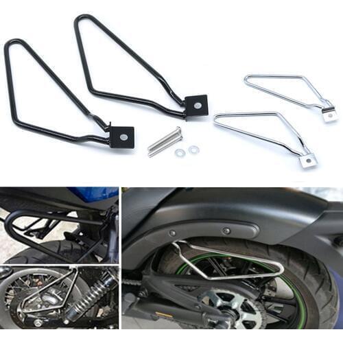 Motorcycle Universal Retro Side Bag Protection Bracket Side Box Hanging Bag Hanging Box Leather Belt Buckle