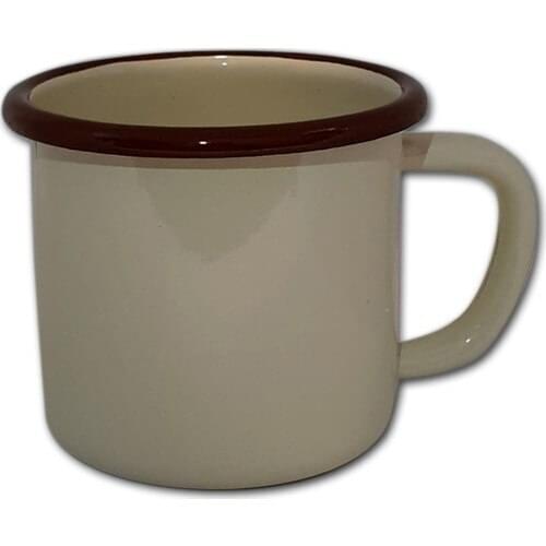 Marbling Metal Enamel Mug Cream