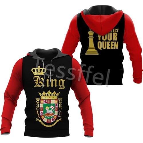 Tessffel Puerto Rico Emblem 3D Printed Mens Sweatshirt Zipper Hoodie Unisex Casual Jacket Autumn/Winter Dropshipping Style-2