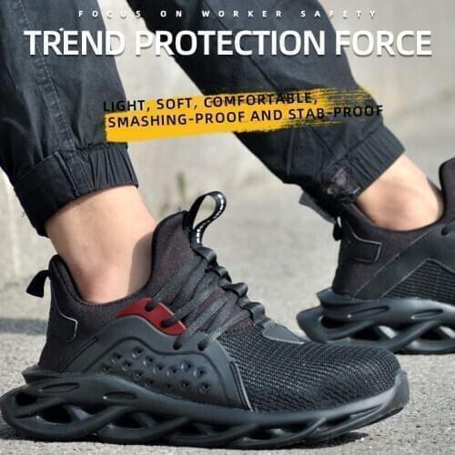 ZEEKSON Mens Anti-smashing Labor Insurance Shoes Summer Construction Site Protective Shoes Breathable Footwear Tooling Shoes