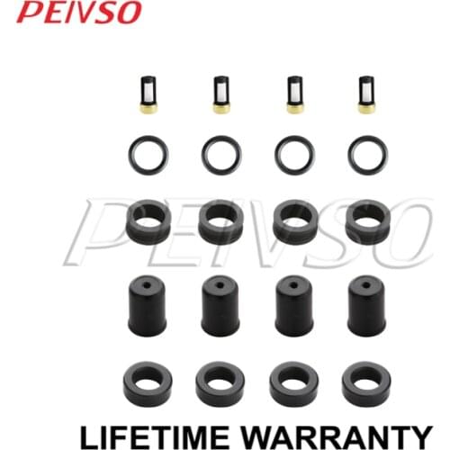 For Toyota I4 Fuel Injector Service Repair Kit Orings Filters Pintle Caps