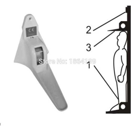 200cm 6.56Ft Stature Meter Wall Mounted Roll-Up Height Measurer Stadiometer Height Measure Measuring Tape ESTADIMETRO