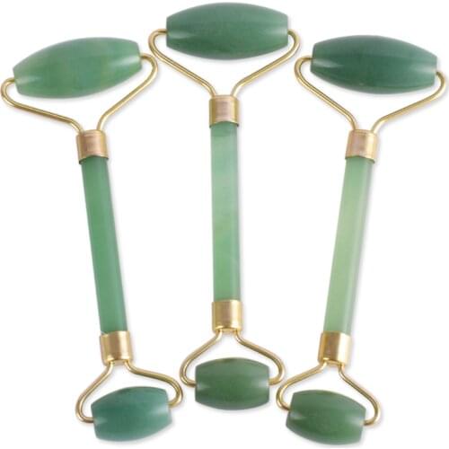 Jade Face Roller Natural Stone Crystal Mineral Healing Massager Facial Body Neck Health Skin Care Massage GuaSha Lifting Tool