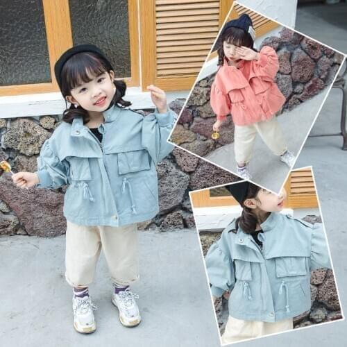 New Fashion Autumn Spring Girls Jacket Children Girl Clothes Trench Coat For 2 4 6 7 Yrs Causal Kids Girl Windbreaker Outerwear