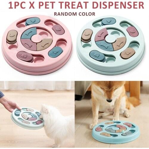 Pet Training Puzzle Dog Toys Slow Food Bowl Leaking Food Game Disc Board Feeding Training Games Interactive Toys