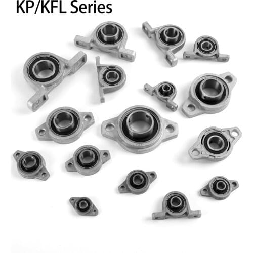 Zinc Alloy Diameter 8mm 10mm 12mm 17mm Bore Ball Bearing Pillow Block Mounted Support KP08 KP000 KP001 kp003 kp005 kp006