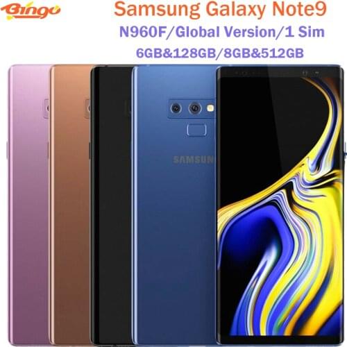 Samsung Galaxy Note9 Note 9 N960F Original Unlocked LTE Mobile Phone Exynos Octa Core 6.4" Dual 12MP 6GB&128GB 8GB&512GB NFC
