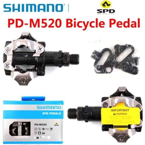 Shimano SPD PD M520 MTB Pedal Trail Clipless Pedals with Cleats Original Box Include SM-SH51 Mountain Bike Bicycle Accessories