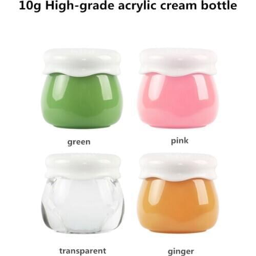 10g Plastic Jars empty Container High-grade cosmetics refillable bottles Acrylic cream jar Lotion Cosmetic Container
