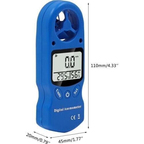 Handheld LCD Display Digital Anemometer Wind Speed Meter Hygrometer Thermometer