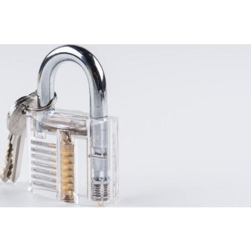 Beautiful Modern Style Transparent Visible Pick Cutaway Mini Practice View Padlock Lock Training Skill For Locksmith