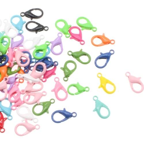 CHONGAI Multicolor Fashion Jewelry Findings,Alloy Lobster Clasp Hooks for Necklace&Bracelet Chain DIY