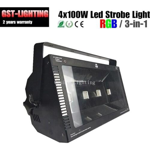 Christmas 400w sound music control 4pcs 100watt RGB 3in1 dmx LED Strobe Light stage light