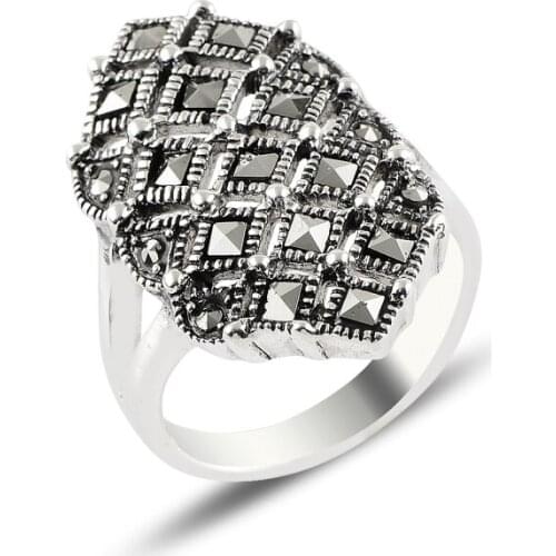 Silver 925 Sterling Marcasite Ring