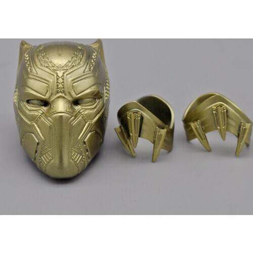 1/6 Scale HT Black Leopard Golden Helmet with Wrist Protectors Models for 12''Figures Bodies Accessories DIY