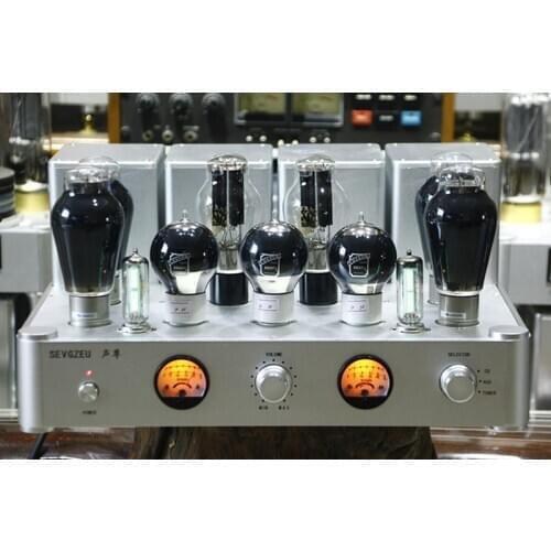 300B tube amplifier, dual tube rectifier, Class A single-end pure hand-built. Output power: 20W×2, frequency: 18Hz-35KHz±1dB