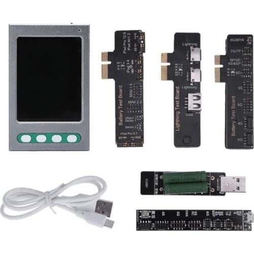 English Battery Tester for iPhone X 8 8P 4-7p iPad iWatch Battery Checker for iPhone USB Cable Tester Clear Cycle