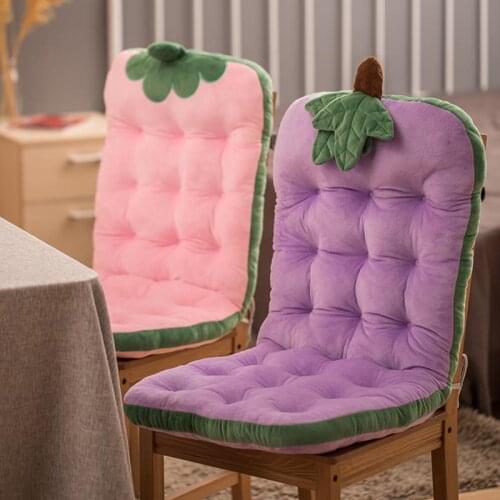 Thicken Backrest Lumbar Pillow Short Plush Office Chair Seat Girls' Cute Soft Seat Cushion Tatami Cushion