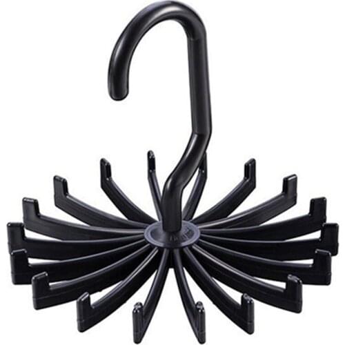 360 degree rotatable Ties Clothing Hanger Rack 20 claw scarf hanger Organizer Twirling Scarf Belt Tie Hook Holder Ties