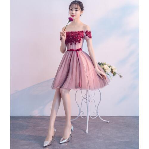 Fashion Red Dress Women Off Shoulder Short Sleeves Lace Mesh Ball Gown Backless Bandage Sexy Party Club Dress