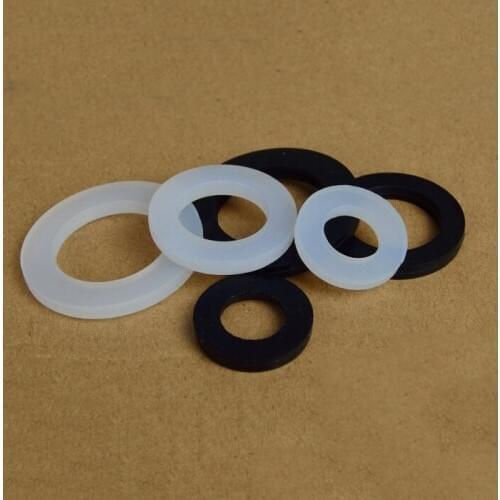 10 PCS 1/2 3/4 1 inch Silica Gasket White Silica Seal Ring Flat Gasket silicone ring rubber ring gaskets