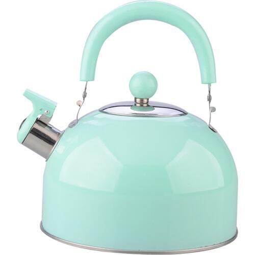 2.5 L Non-magnetic Thick Stainless Steel Sounding Water Kettle Semi-spherical Flat Bottom Whistle Induction Cooker