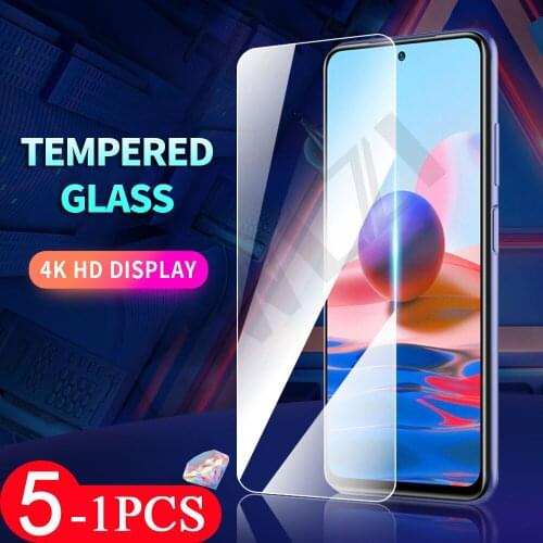 5-1Pcs for Redmi 10X note 7 7S 8 8T 9 5G 9S 9T 10 pro Max 10S tempered glass phone screen protector protective film on the glass