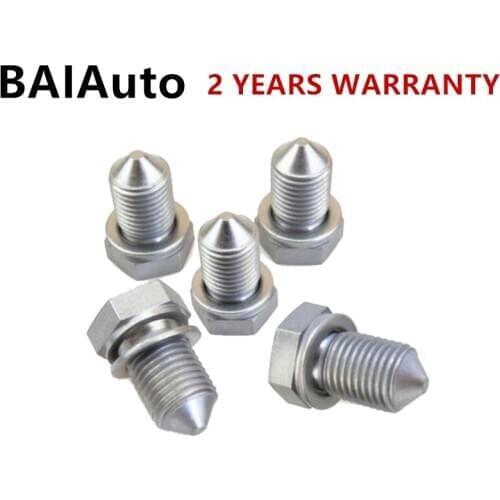 5PCS Oil Pan Screw Hexagon Bolt For Audi A3 A4 Q5 Q7 A5 A6 TT For VW Eos Passat Jetta Rabbit Touareg Tiguan N90813202 N90813201
